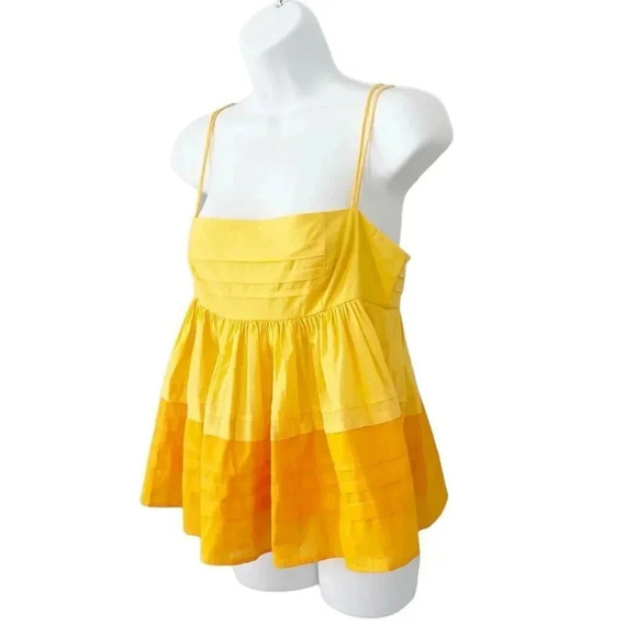 NEW Staud Theo Cotton Peplum Babydoll Top size 4 - Picture 3 of 14